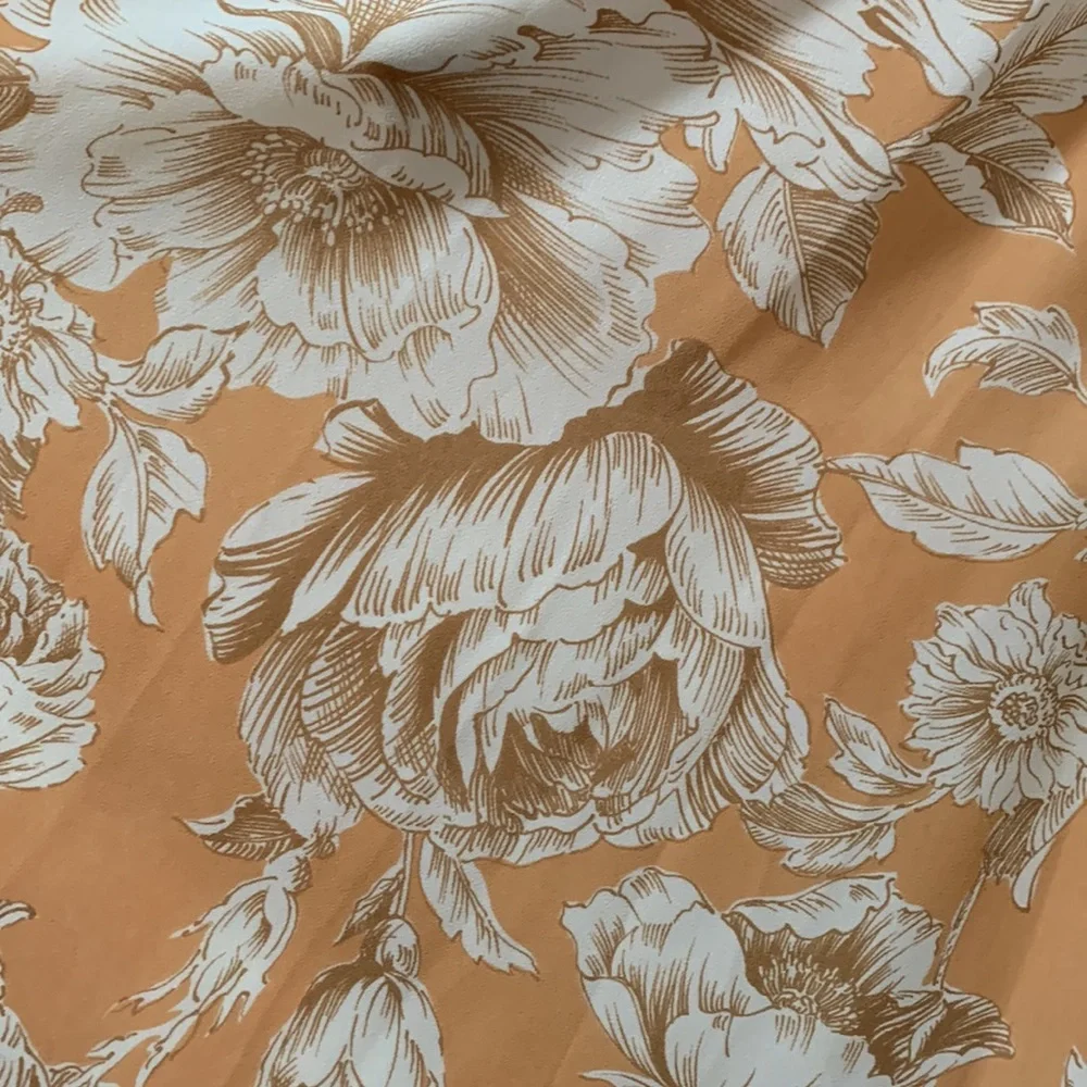 Vintage Peach Floral Dress - Picture 2 of 6